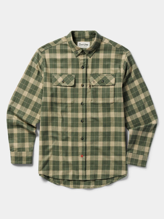 Duck Camp Button Up Camp Shirt -Thyme Plaid