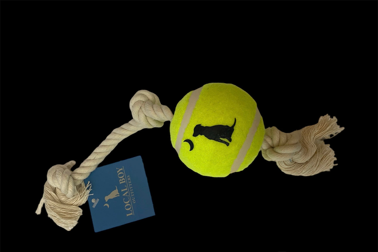Local Boy Rope & Tennis Ball Dog Toy