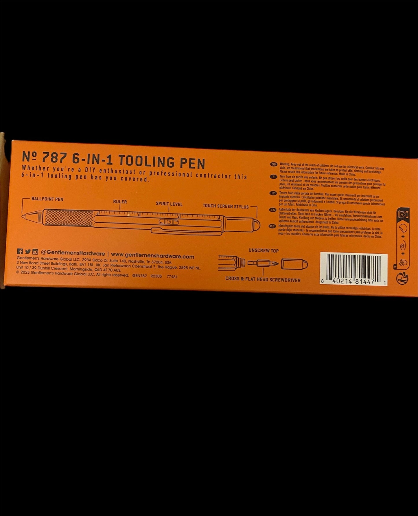 GHT Gentlemen's Hardware 6-in-1 Tooling Pen