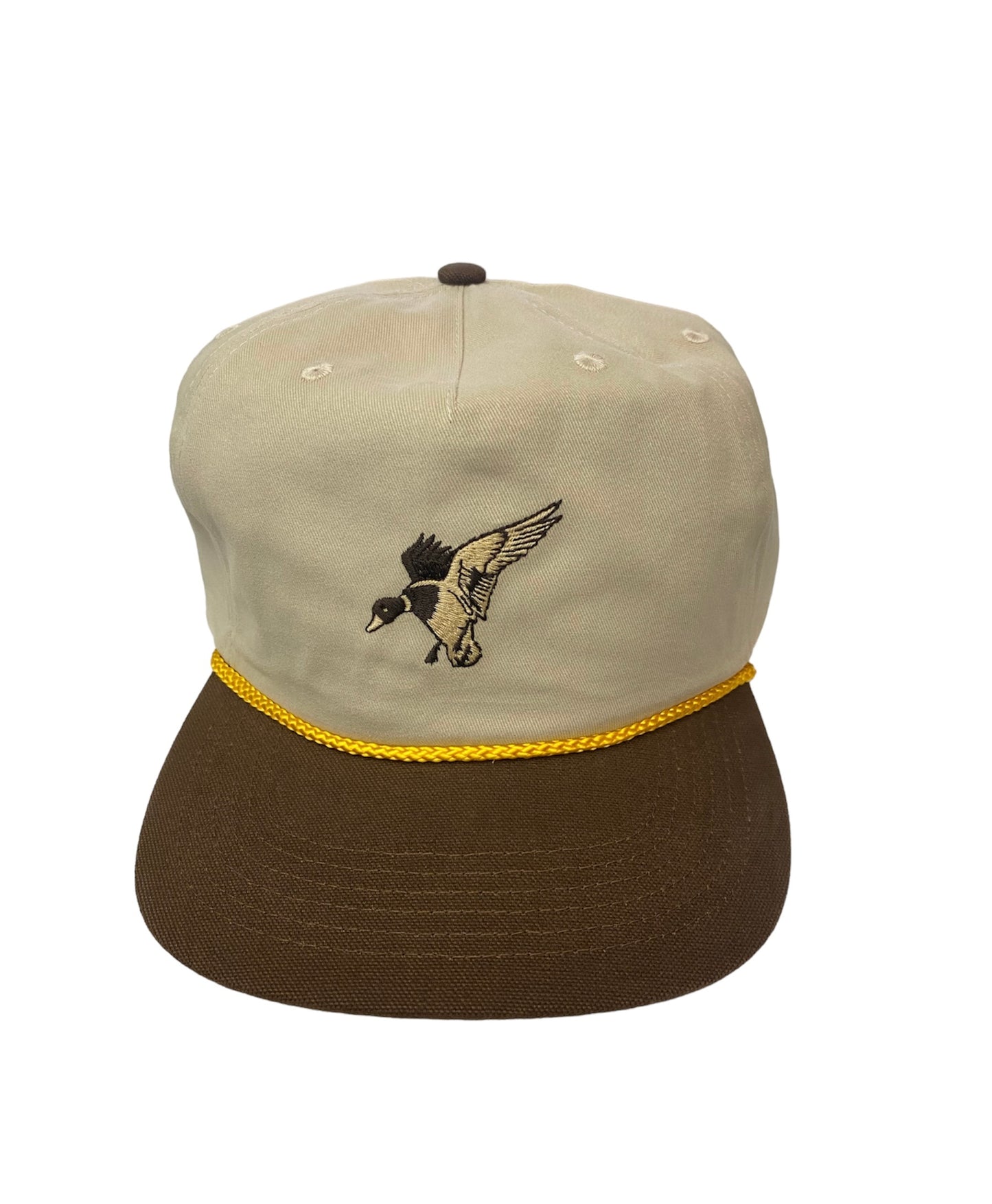 Heybo Panel Duck Rope Unstructured Hat - Cream