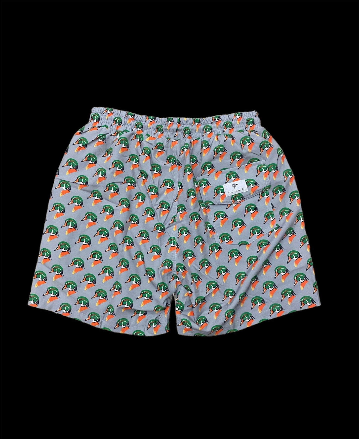 Old South Lined Swim Trunks - Grey / Wood Duck Head