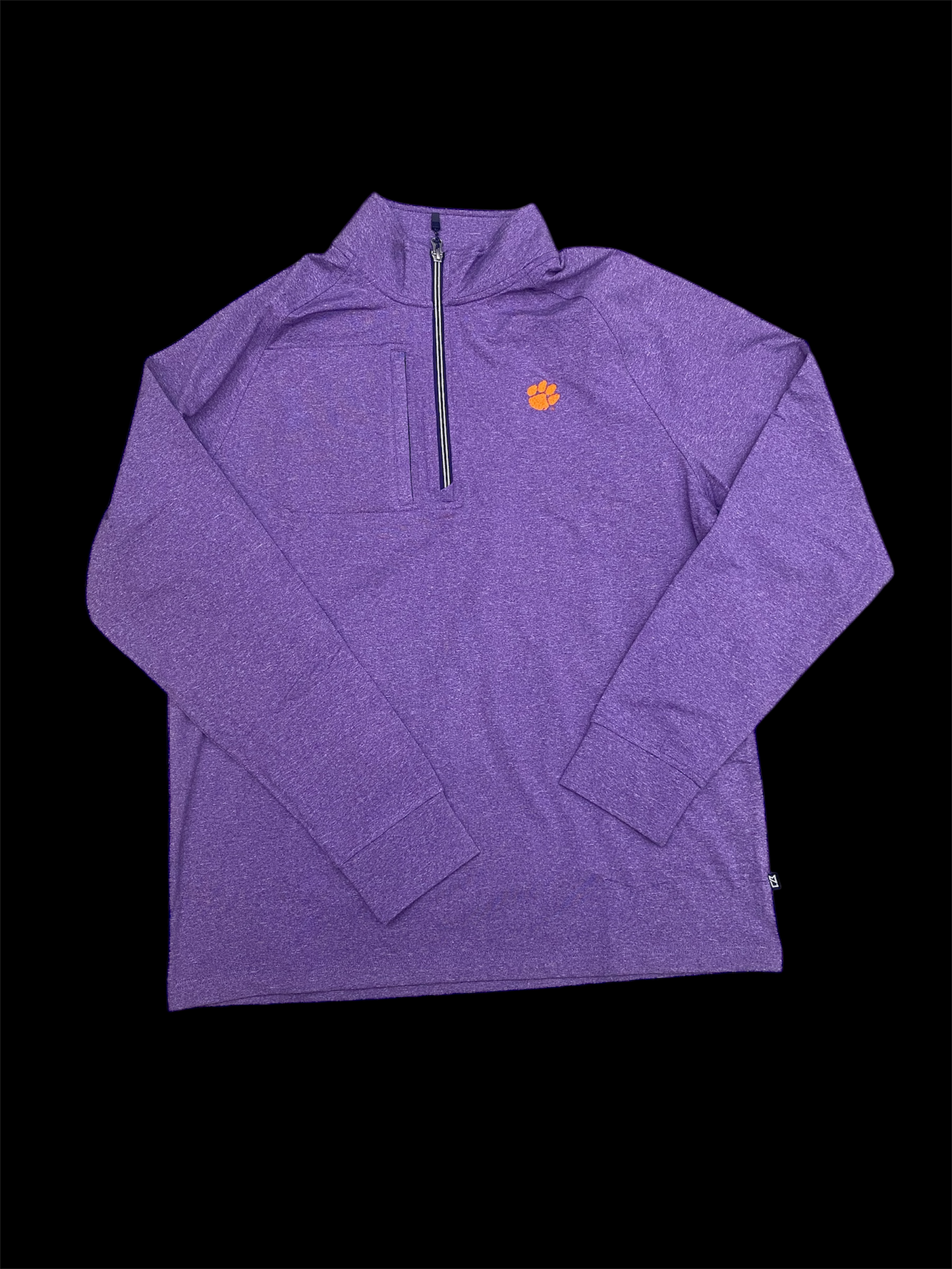 Cutter & Buck Adapt Eco Knit Heather Mens Quarter Zip Pullover - Purple