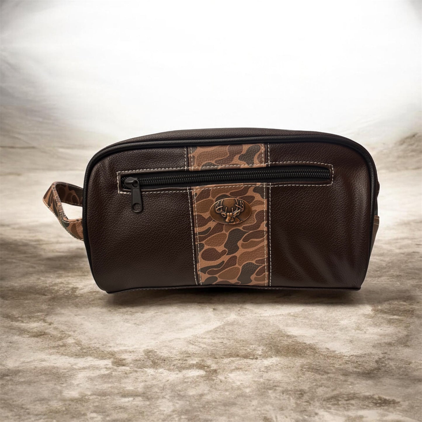 Zep-Pro Toiletry Bag - Leather/Camo