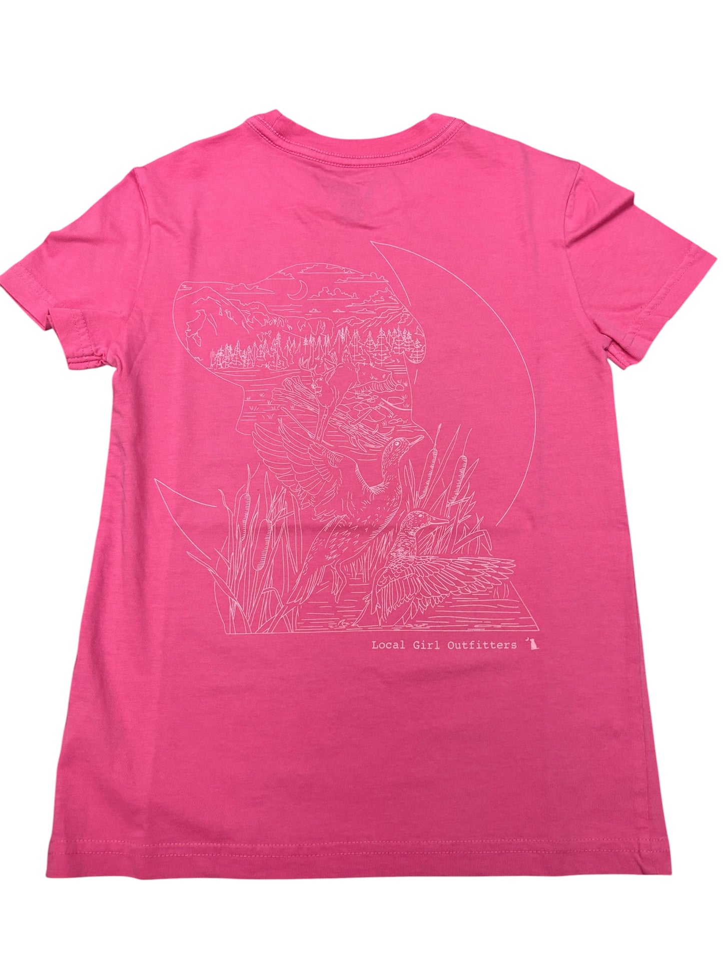 Local Girl Youth Landscape Lines Tee - Crunchberry