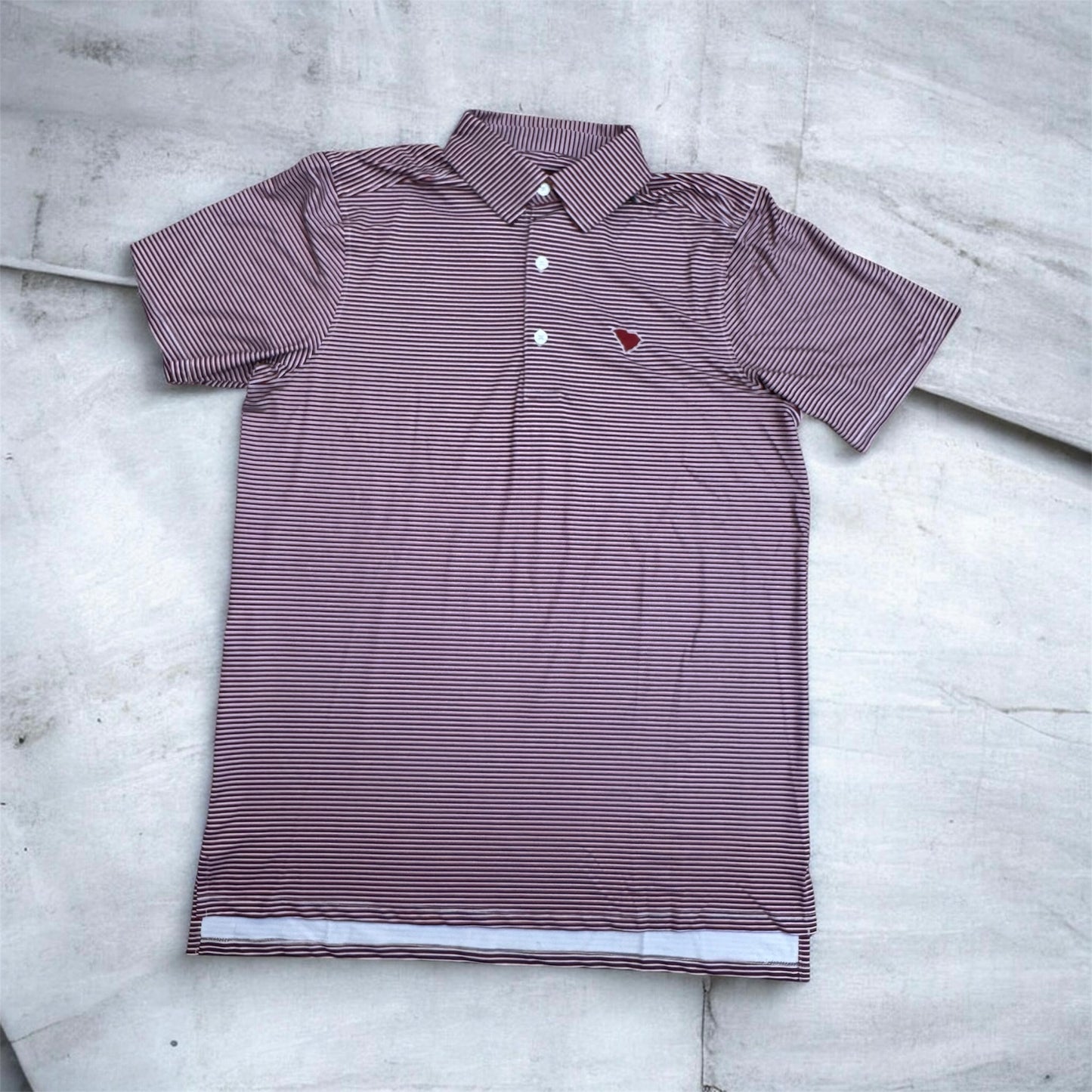Meripex Performance SC Outline Polo - Micro Garnet/Black/White