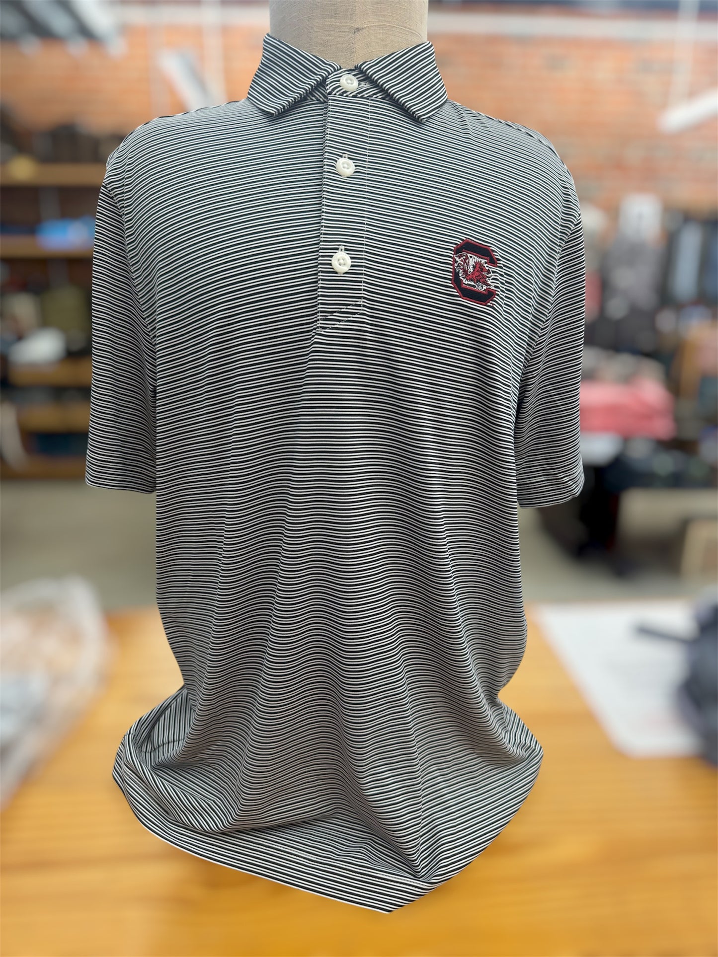 Cutter & Buck Forge Eco Double Stripe Polo Black - USC