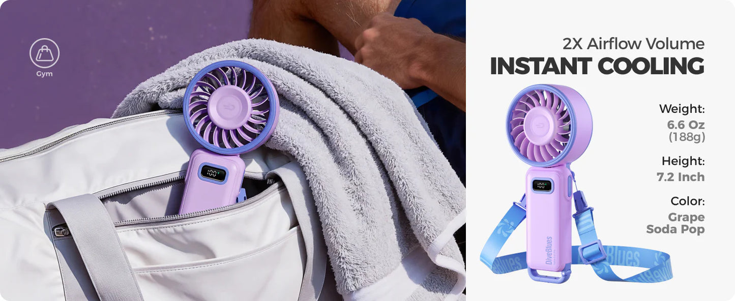 Diveblues 100-Speed Turbo Cooling Fan - Purple