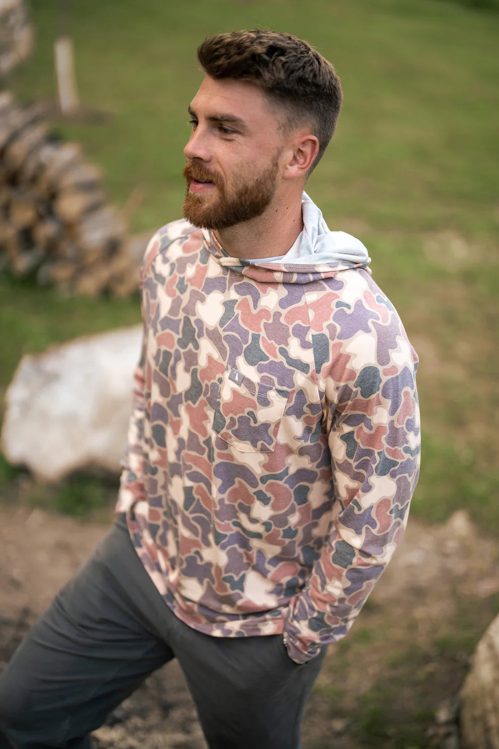 Local Boy Heather Blend Hoodie- Localflage Sand