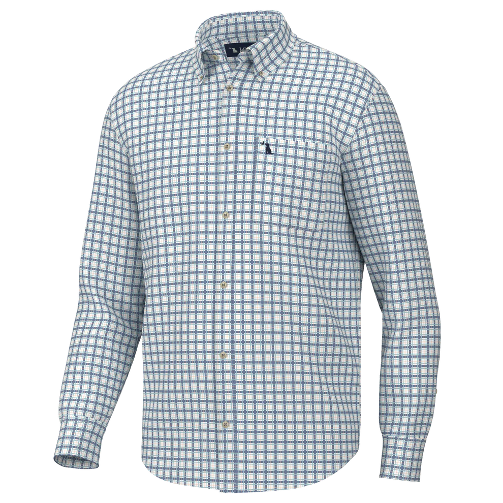 Local Boy Faulk Dress Shirt - Slate/Teal/Peach