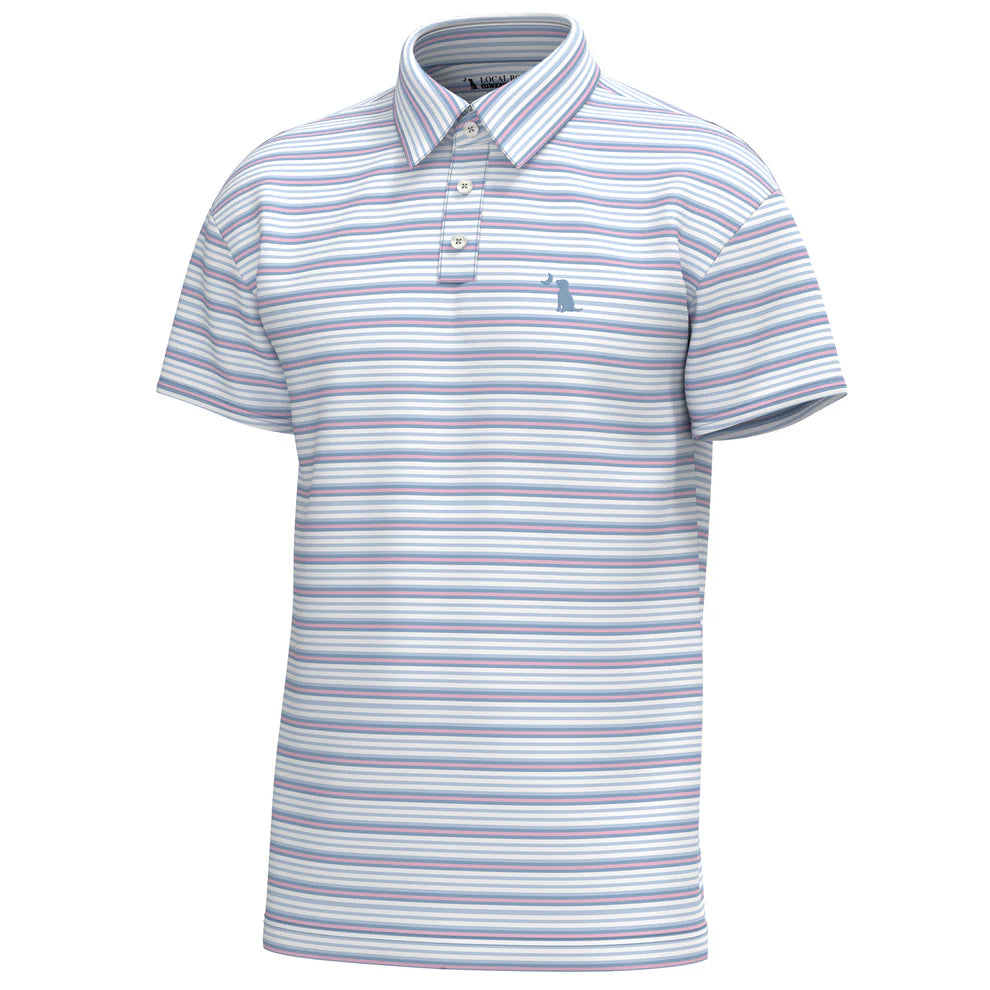 Local Boy Cape Polo - Sky Blue/Pink