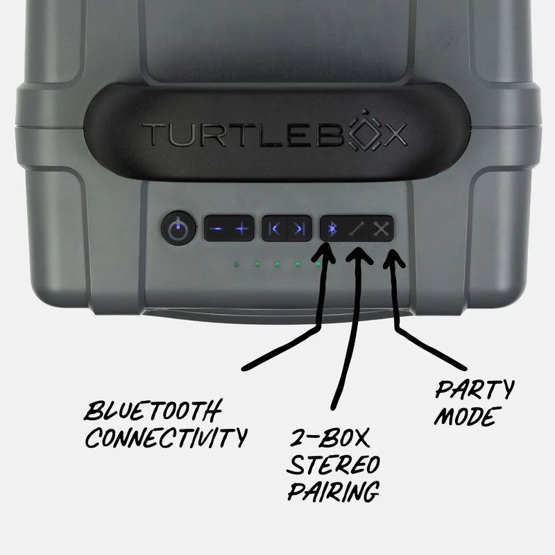 Turtlebox Cub Waterproof Speaker - Gray