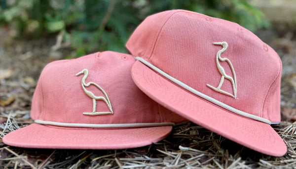 Dirty Marsh Heron Embroidered Hat - Pink