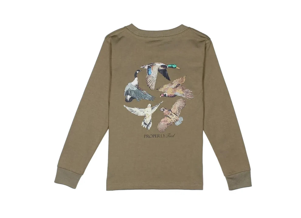 Properly Tied Boys Flock LS - Tan