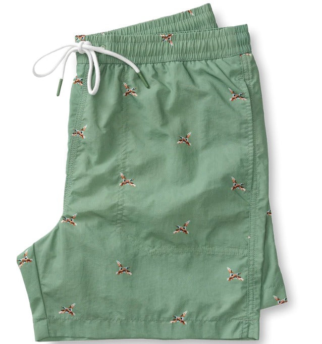 Duck head 6" Mallard Swim Short - Rowing Green