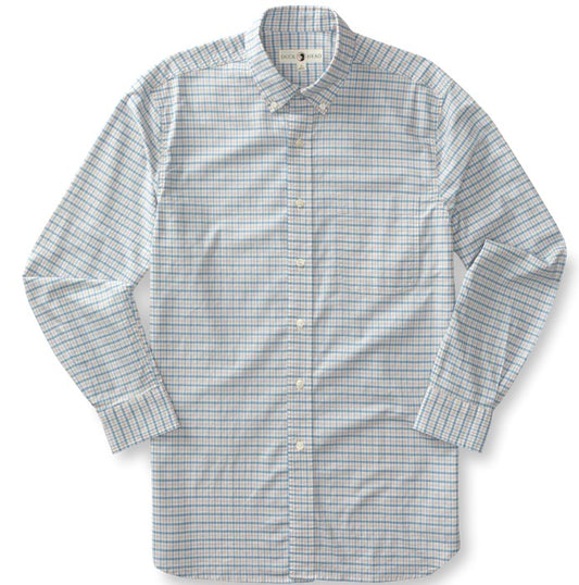 Duck head Cotton Oxford Sport Shirt Sullivan Plaid - Lure Blue