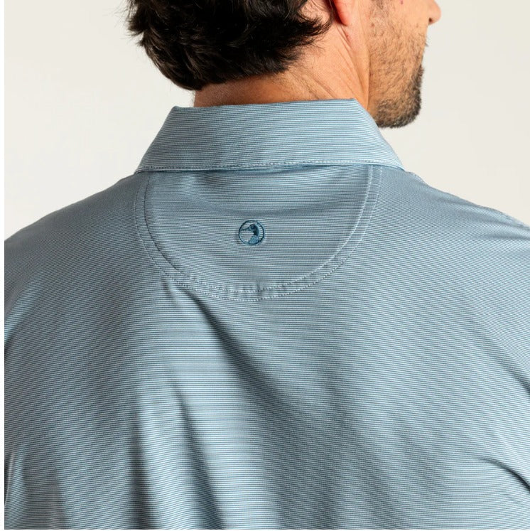 Duck Head Long Drive Performance Polo - Aegan Blue