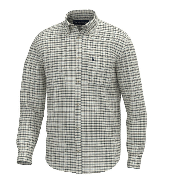 Local Boy McNally Dress Shirt -Cream/Brown/Navy