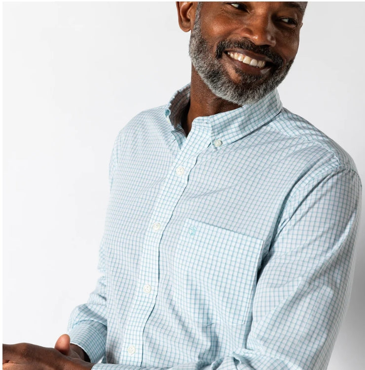 Duck Head Performance Poplin Sport Shirt Casey Plaid - Meadowbrook