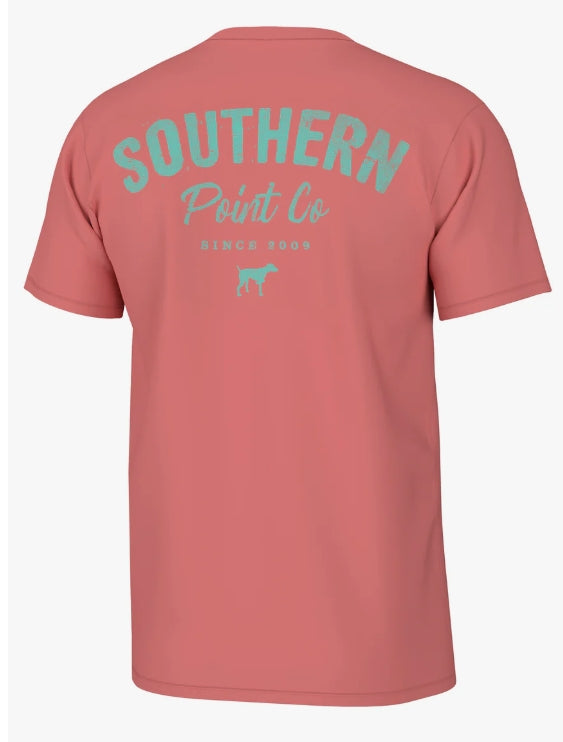 Southern Point Original Dog Logo Short Sleeve Tee - Cranberry