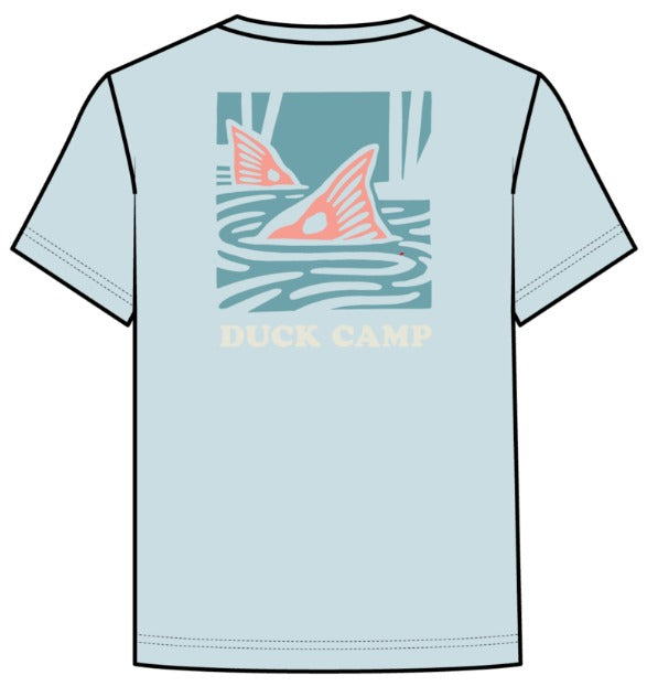 Duck Camp Redfish Tail Tee - Ice water