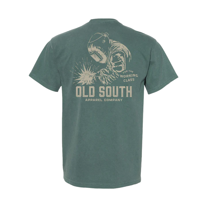 Old South Welder Working Class S/S Tee - Blue Spruce
