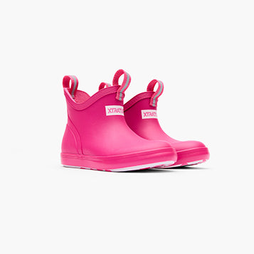 Youth Xtratuf Ankle Deck Boots - Neon Pink