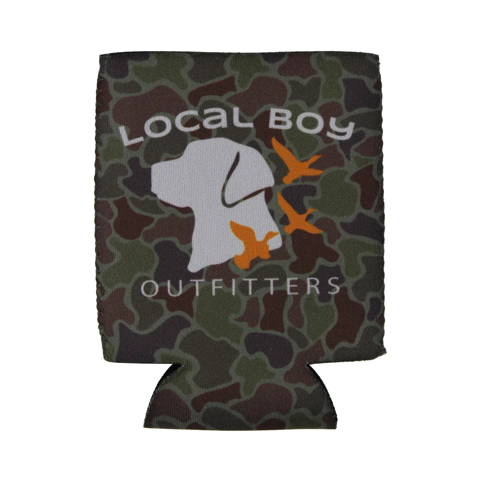 Local Boy Koozie- Dog and Duck OD
