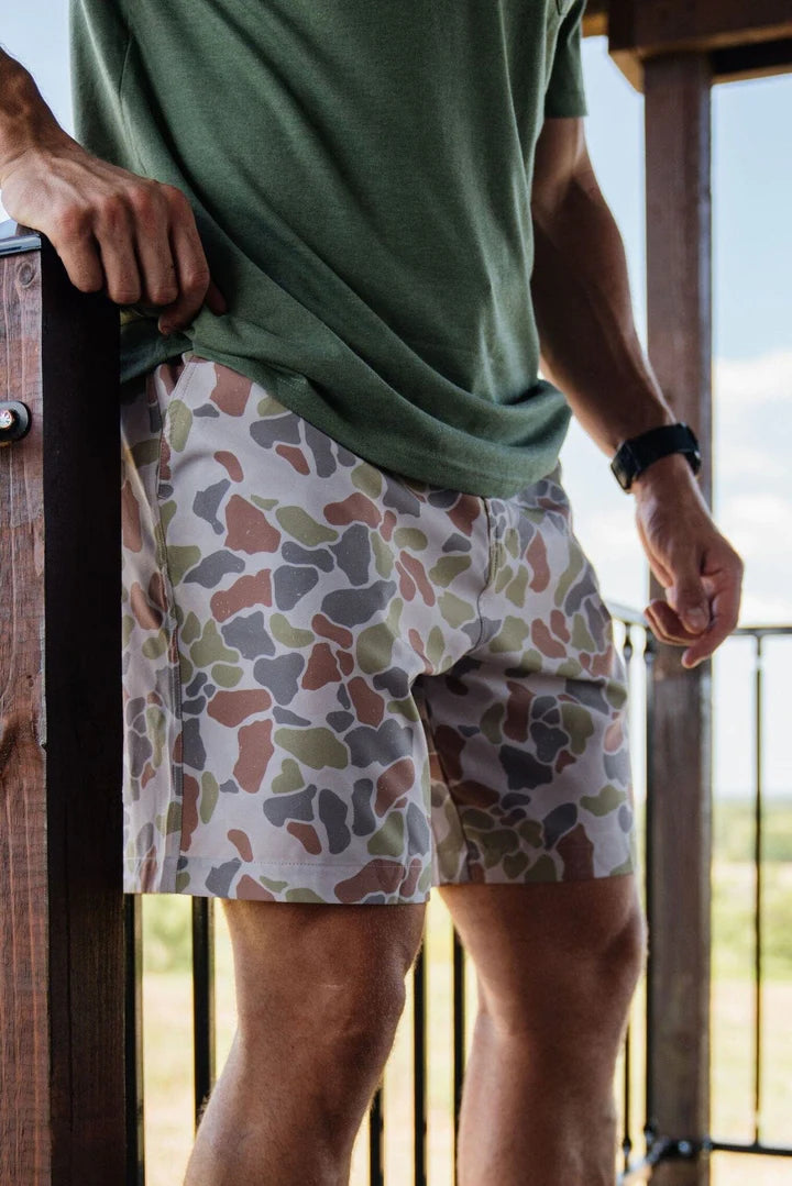 Burlebo Everyday Short - Driftwood Camo - Grey Pocket