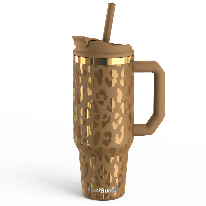 FB Thicc Buddy 40oz Tumbler  - Copper Leopard