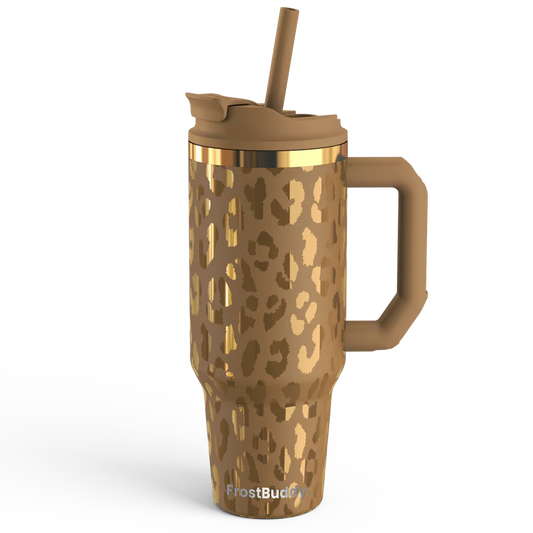 FB Thicc Buddy 40oz Tumbler  - Copper Leopard