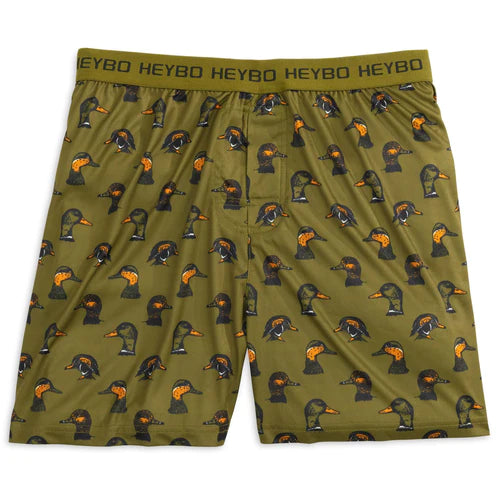 Heybo Ducks Performance Boxers- Olive