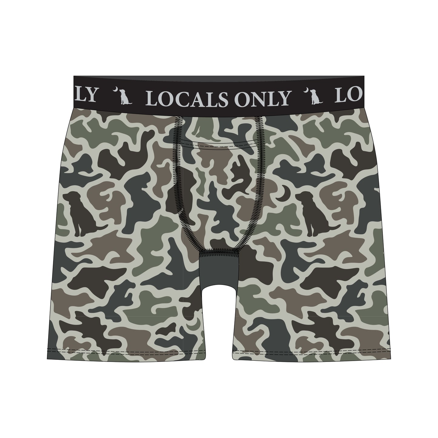 Local Boy Boxer Briefs - Dog & Moon Camo