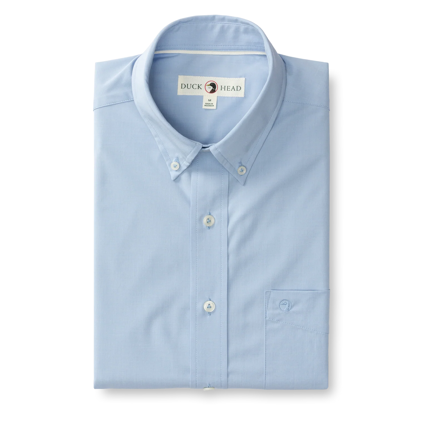 Duck Head Performance Poplin Sport Shirt Boyce Solid - Light Blue