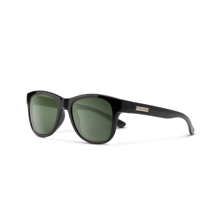 Suncloud Sunglasses Black + Polarized Gray Green Lens