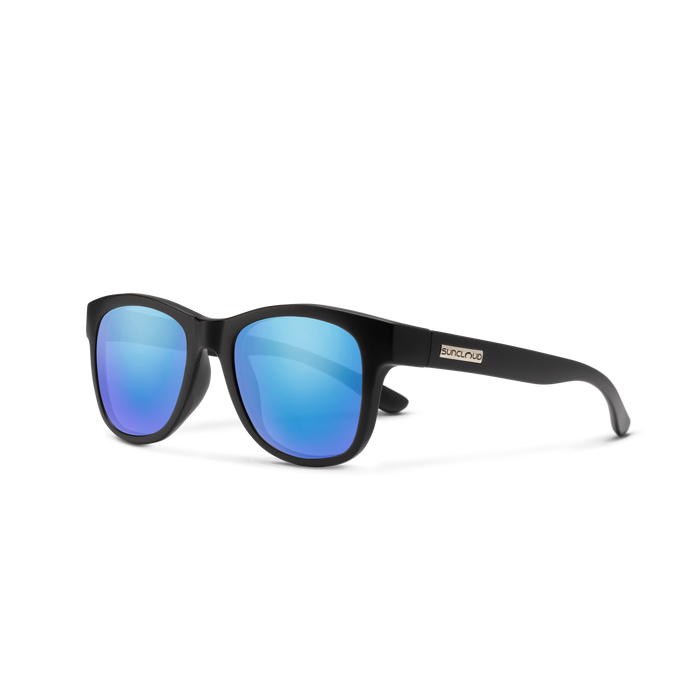 Suncloud Sunglasses Matte Black + Polarized Blue Mirror Lens