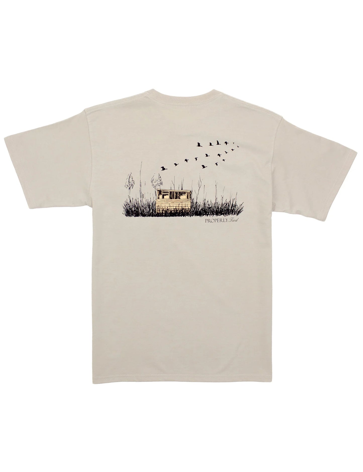 Properly Tied Youth Duck Blind SS Tee - Linen