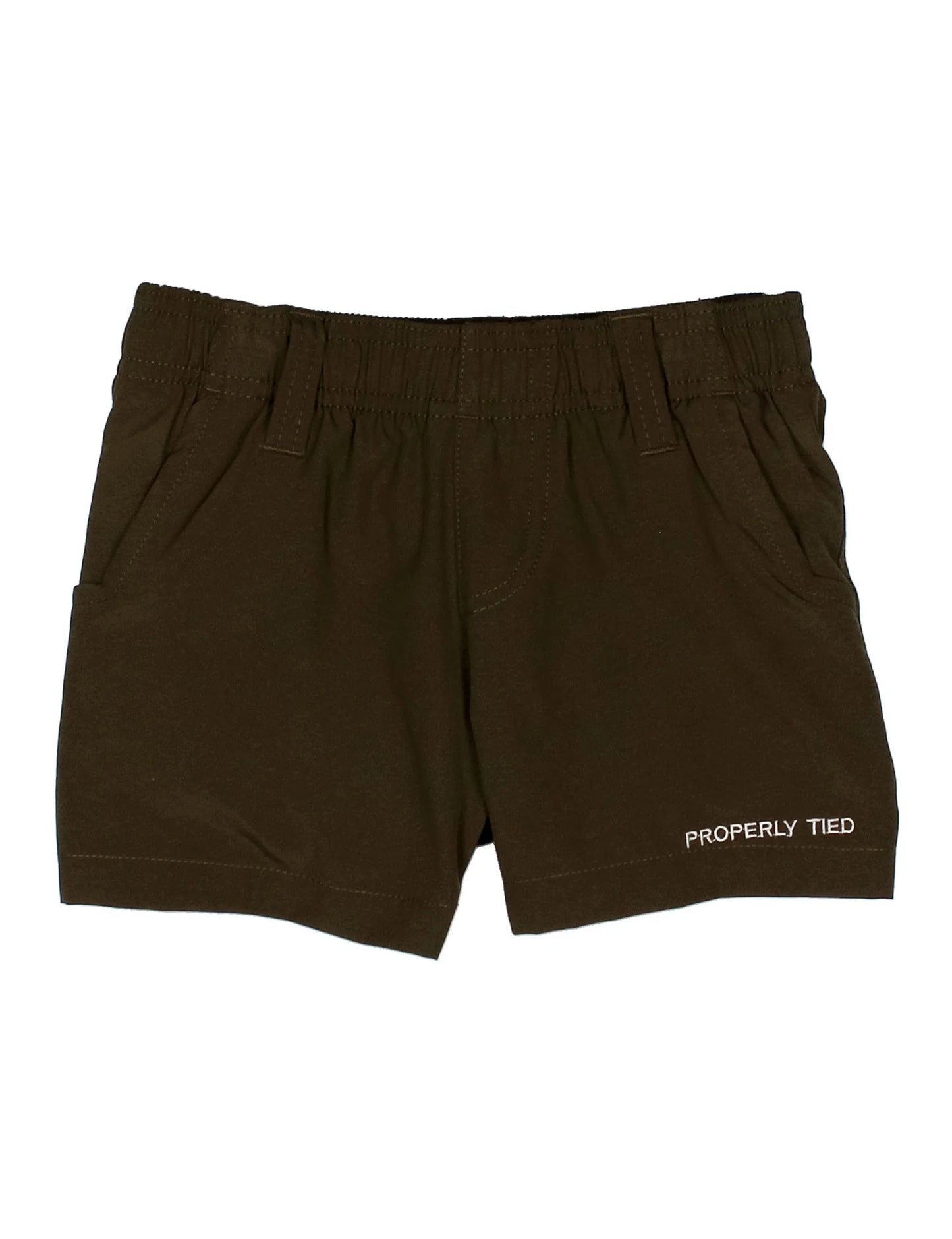 Properly Tied Boys Pintail Short Olive
