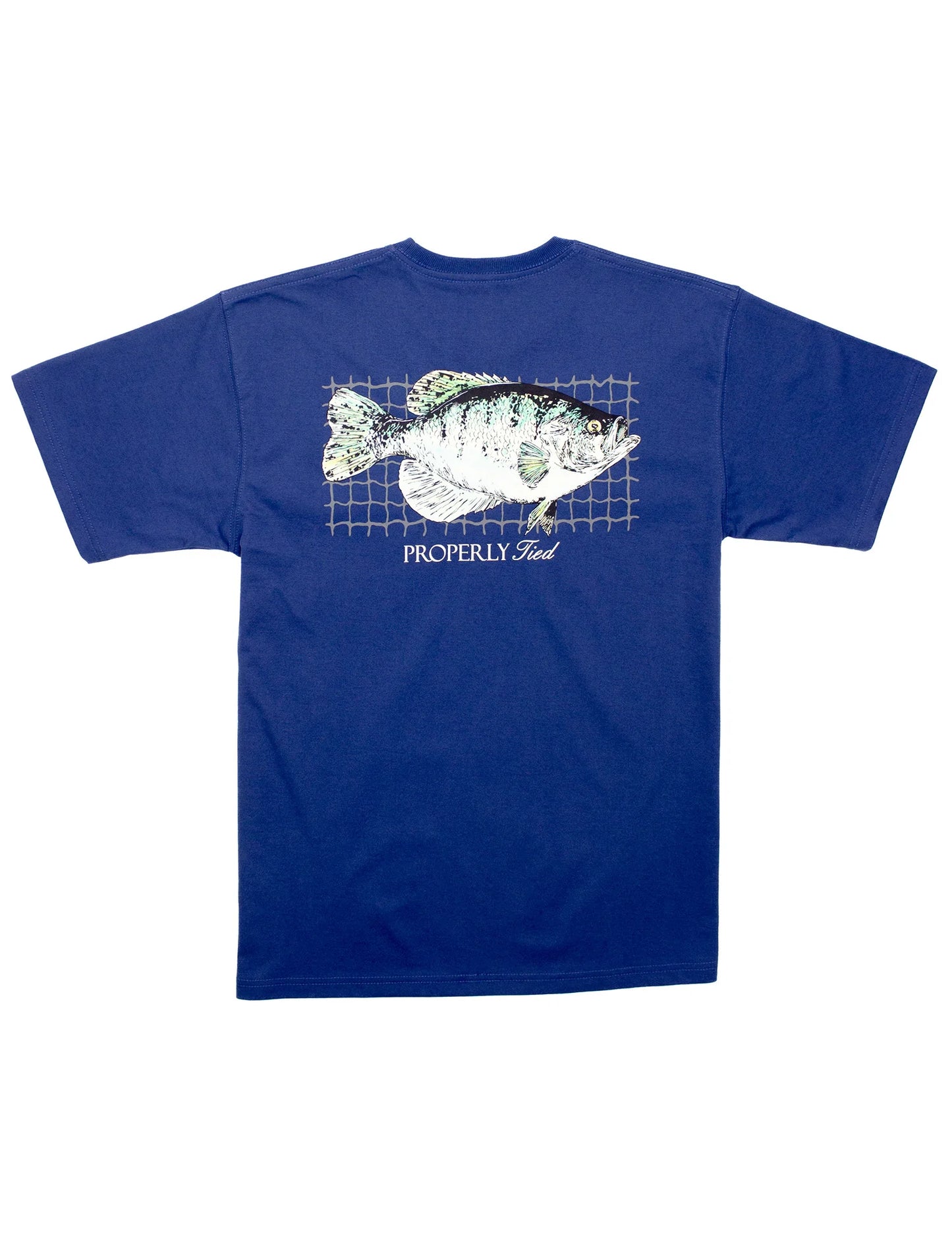 Properly Tied Crappie SS Tee River Blue