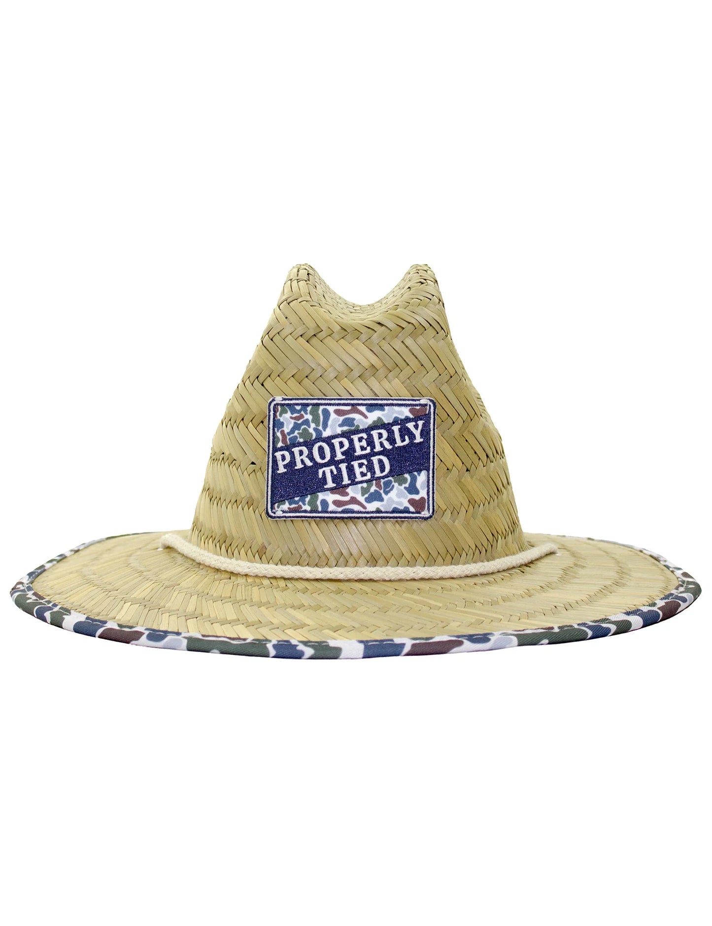 Properly Tied Boys Cabo Straw Hat Terra Camo