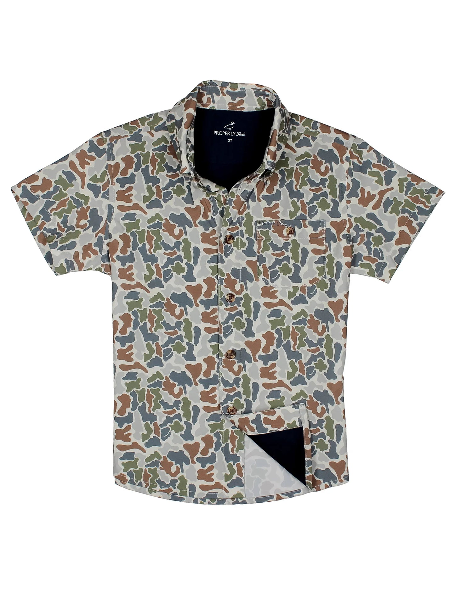 Properly Tied Boys Sportsman Field Shirt Terra Camo