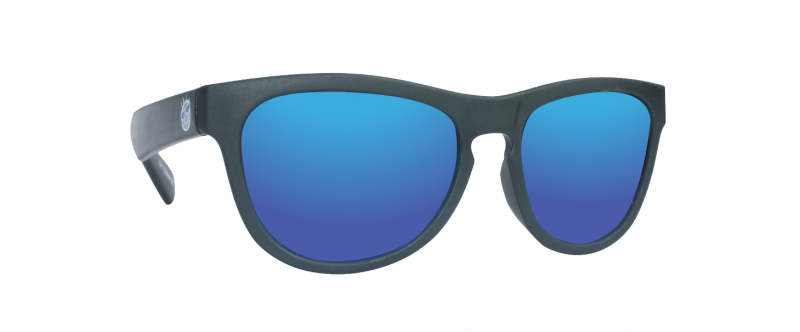 Mini Shades Classic (Age 3-7) Cool Grey Polarized Blue Mirror
