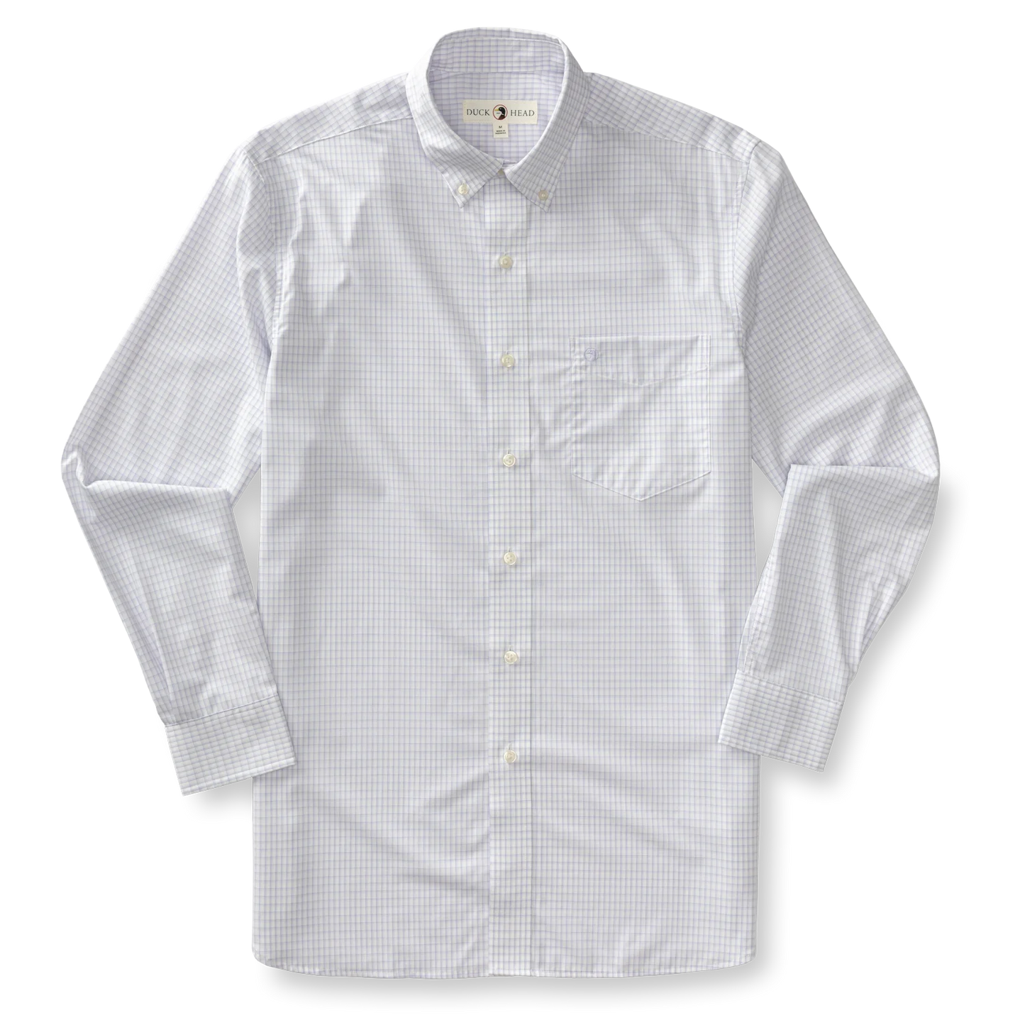 Duck Head Performance Poplin Sport Shirt Brunson Check - Faded Peri