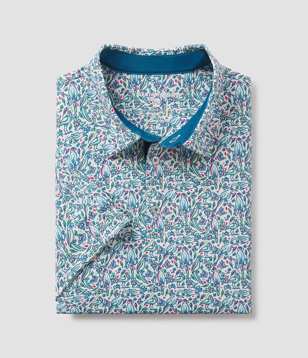 SSCO Birds of Paradise Printed Polo - Birds of Paradise