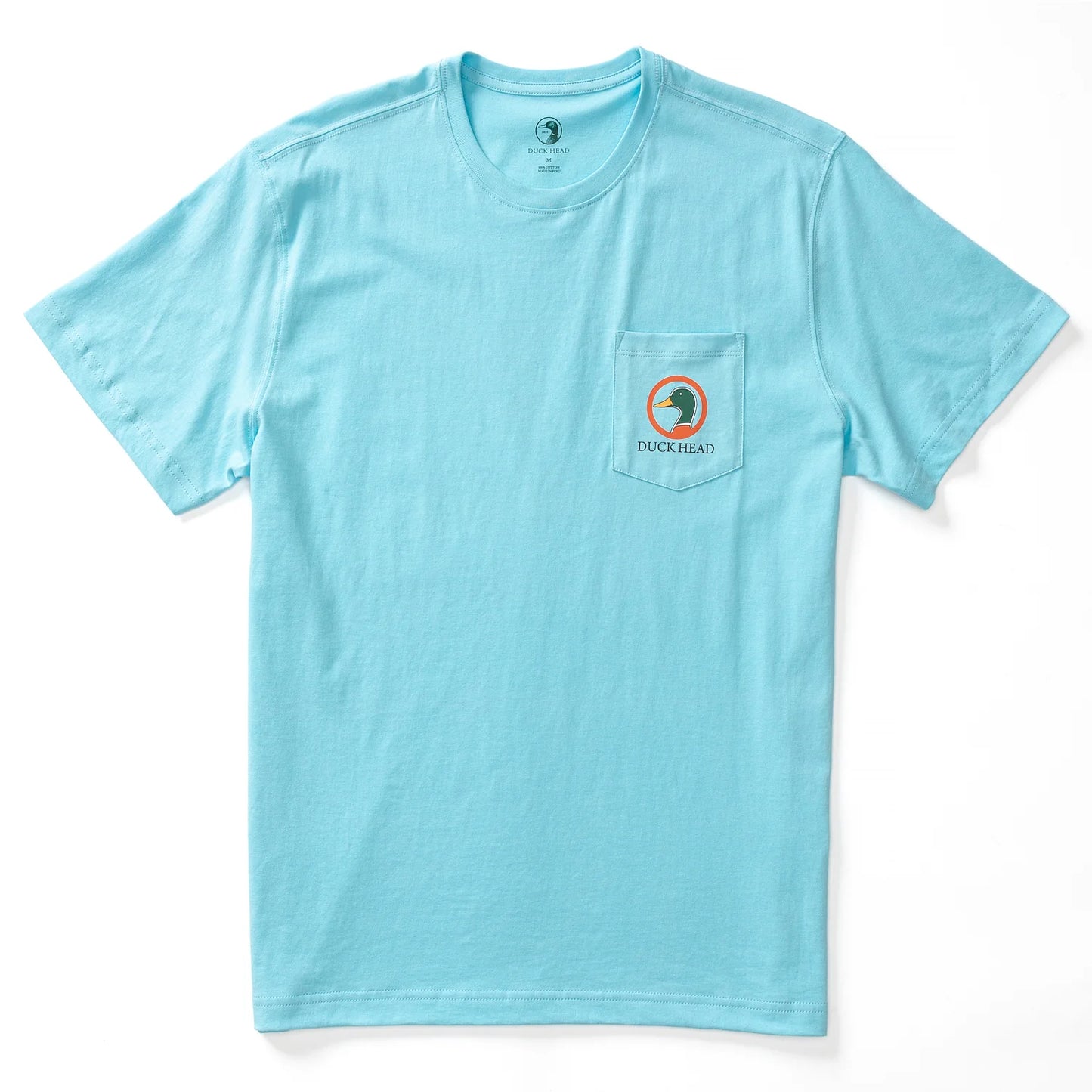 Duck Head Throwback Logo SS T Shirt- Sky Blue