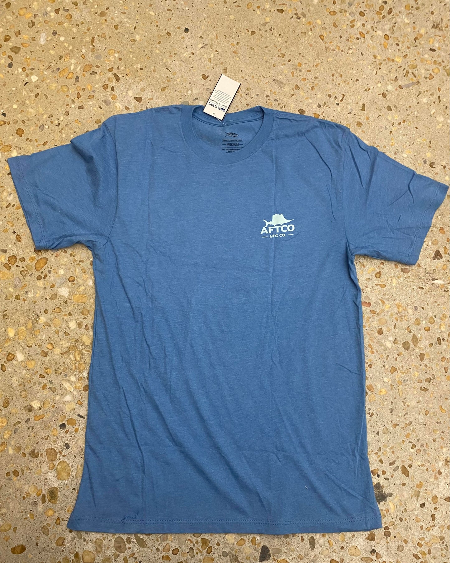 Aftco Summertime Azure Heather Tee