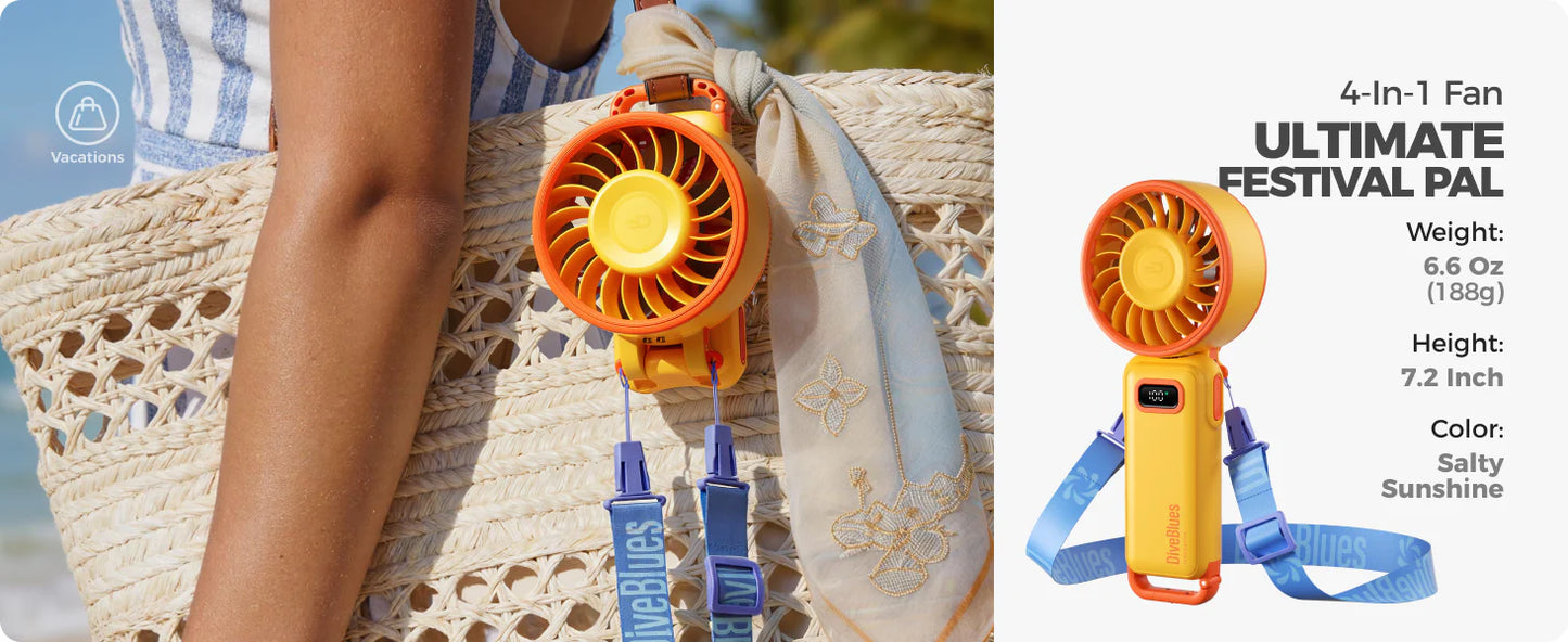 Diveblues 100-Speed Turbo Cooling Fan - Salty Sunshine
