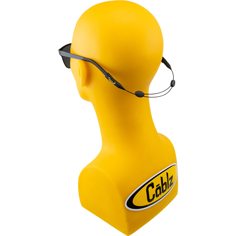 thumbnail image 2 of Cablz Original Eyewear Retainer – 14-Inch, Black And Yellow With Black Cable, Adjustable 2 of 5