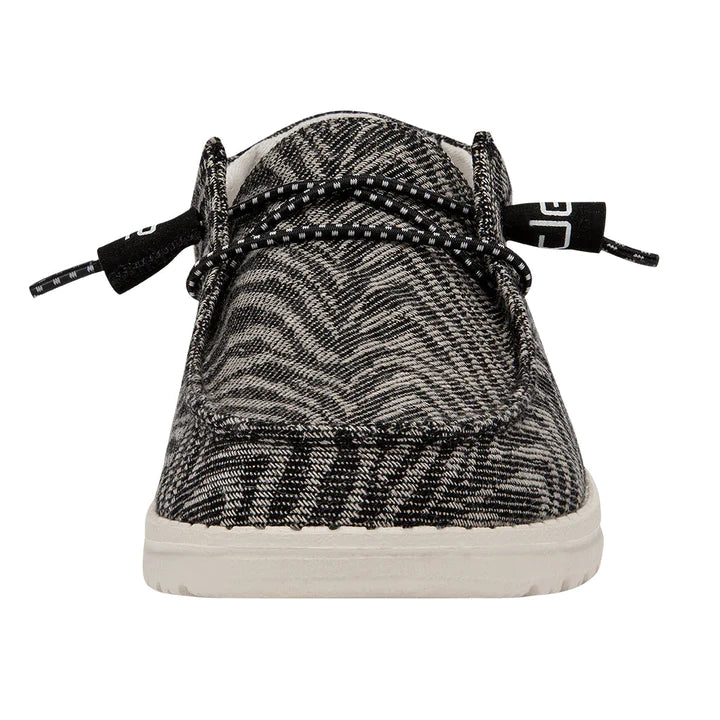 Hey Dude Wendy Woven Zebra Black Stripe