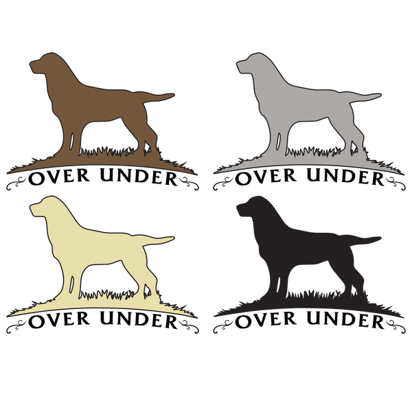 Over Under Labrador Stickers