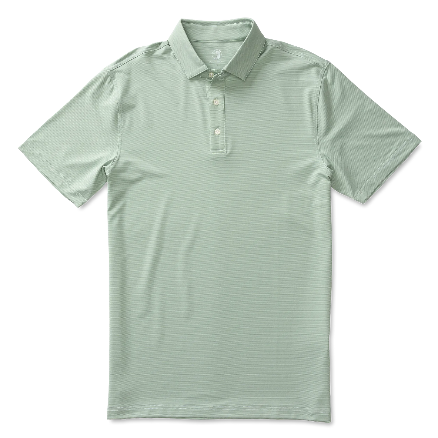 Duck Head Long Drive SS Stripe Polo Loden Green